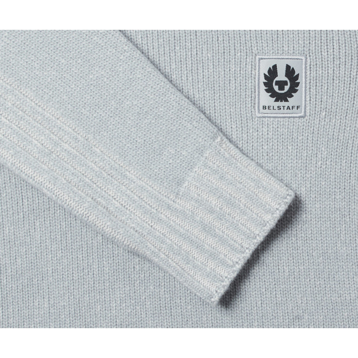 Belstaff Seasonal Watch Crewneck Jumper Quarry Blue/Silver Birch