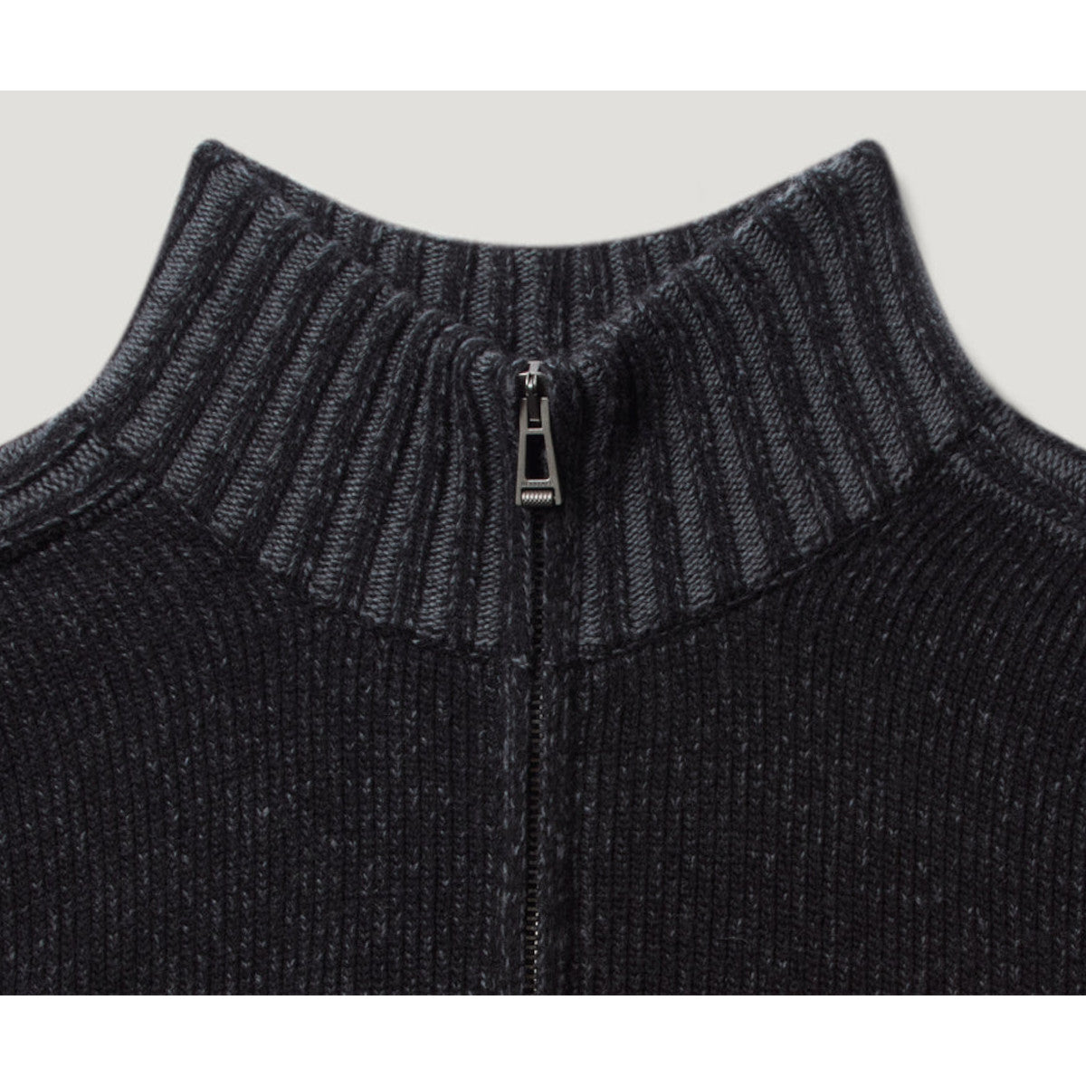 Belstaff Seasonal Watch Full Zip Jumper Black/Tornado Grey