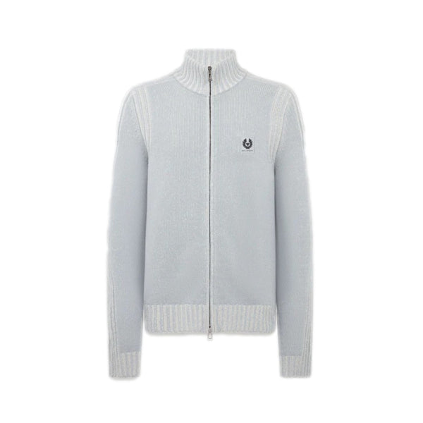 Belstaff Seasonal Watch Full Zip Jumper Quarry Blue/Silver Birch