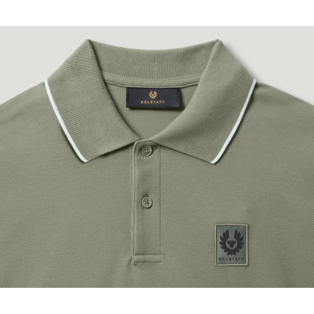 Belstaff Tipped Polo Sage Green