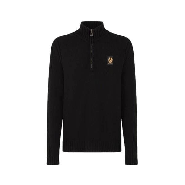 Belstaff Watch Quarter Zip Jumper Black