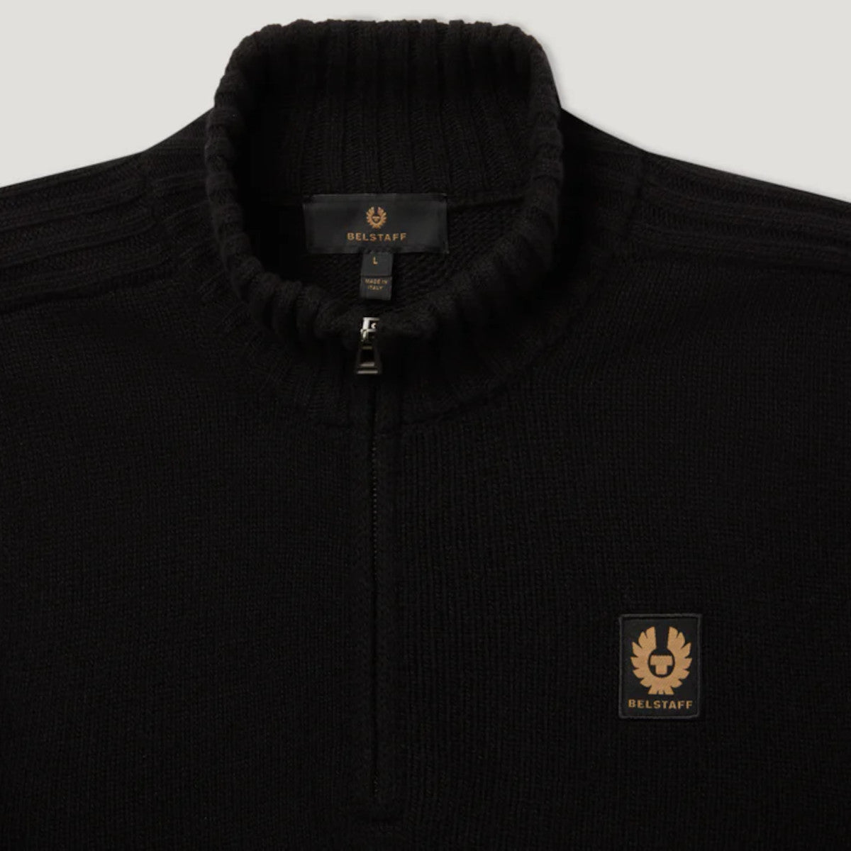 Belstaff Watch Quarter Zip Jumper Black