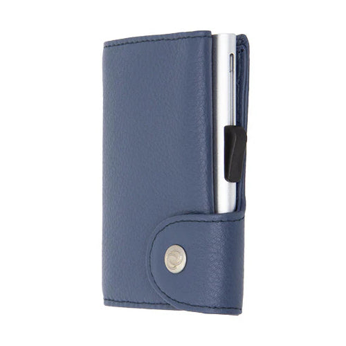 C-Secure Wallet/Cardholder Classic Leather Blue/Grey