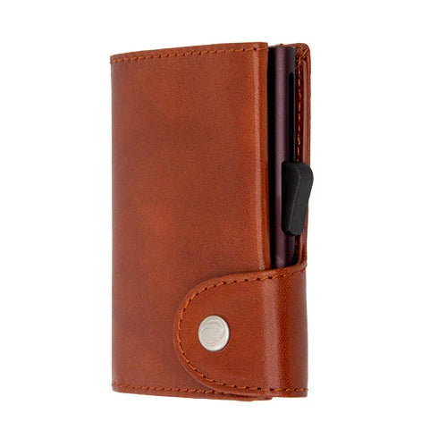 C-Secure Wallet/Cardholder Vegetable Tanned Macchiato