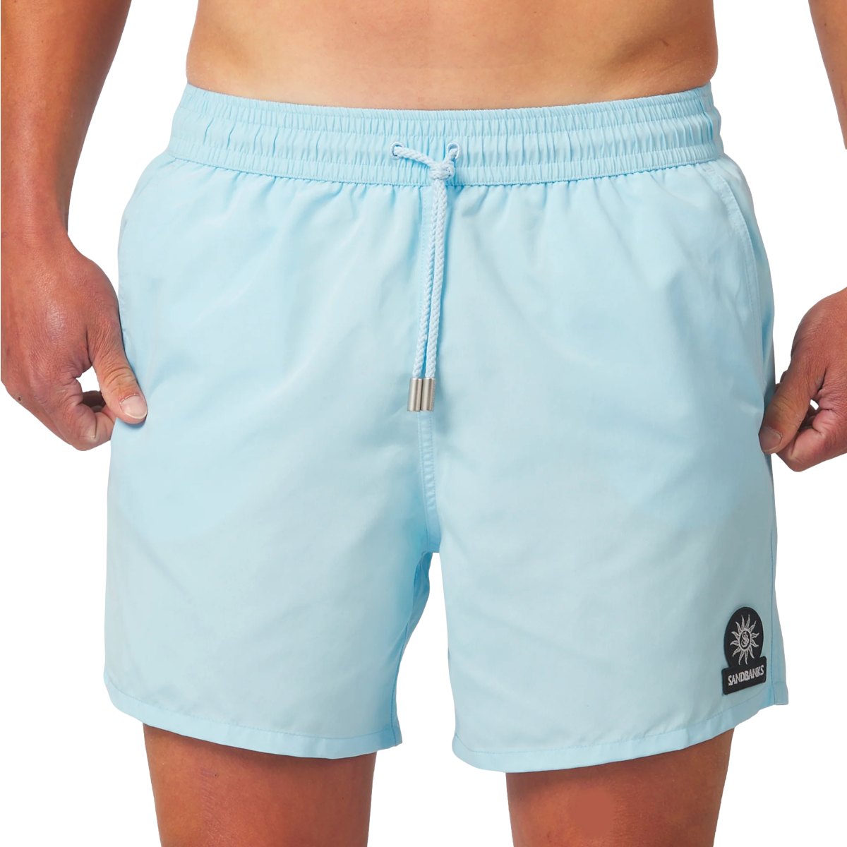 Sandbanks Badge Logo Swimshort Crystal Blue