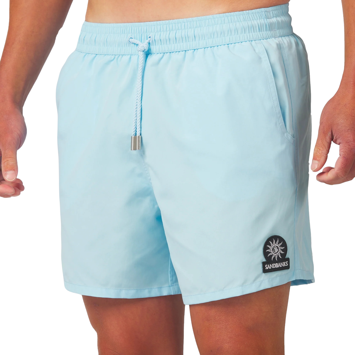 Sandbanks Badge Logo Swimshort Crystal Blue