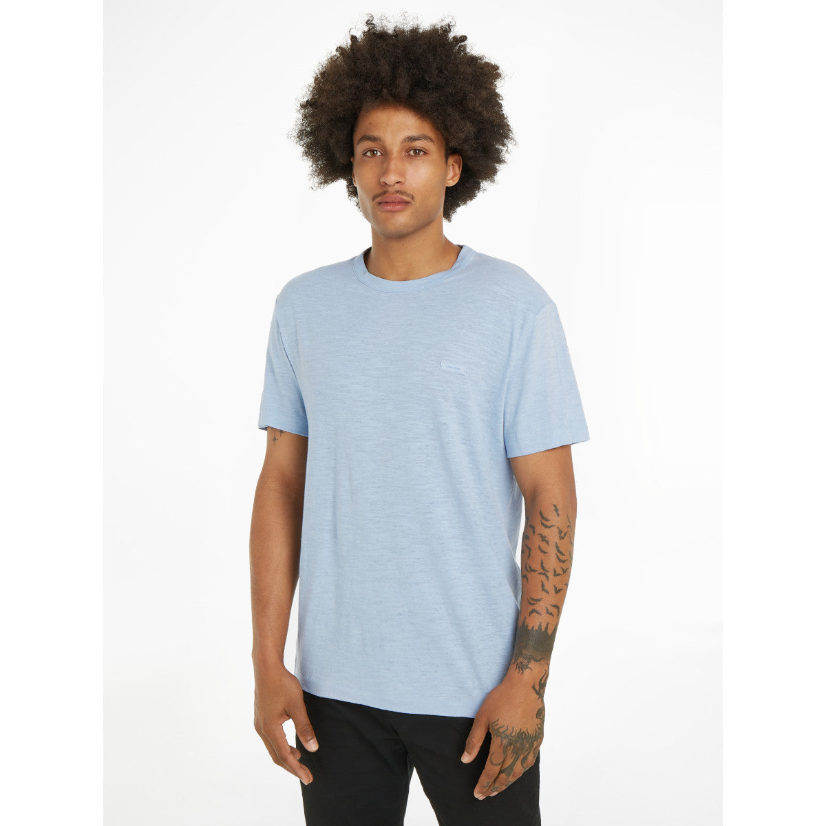 Calvin Klein Cotton Linen T-Shirt CGK Kentucky Blue