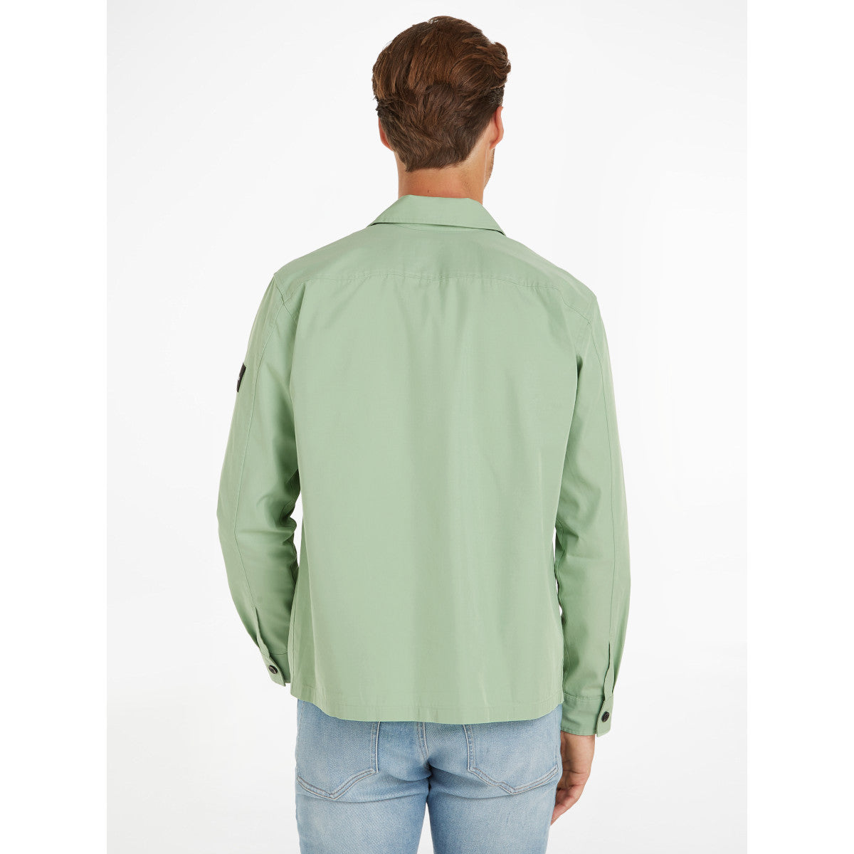Calvin Klein Cotton Nylon Overshirt LJ4 Quiet Green