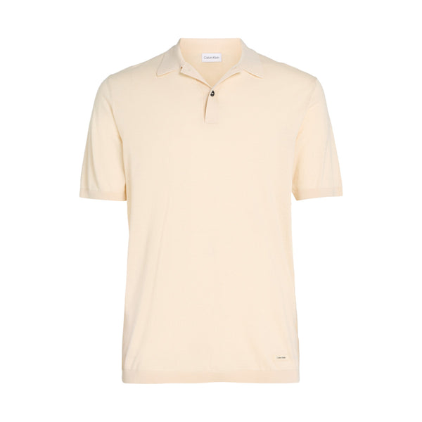 Calvin Klein Cotton Silk Polo Shirt PEX Seedpearl