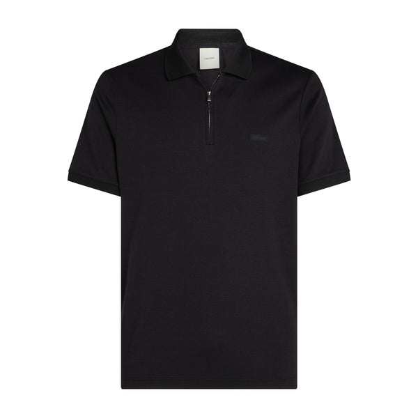 Calvin Klein Cotton Welt Zip Polo BEH Black