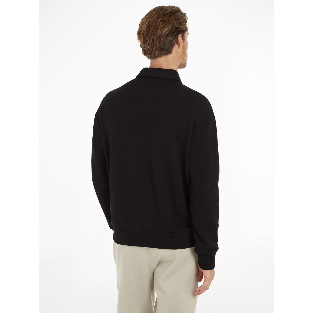 Calvin Klein Cotton Zip Sweatshirt BEH Black