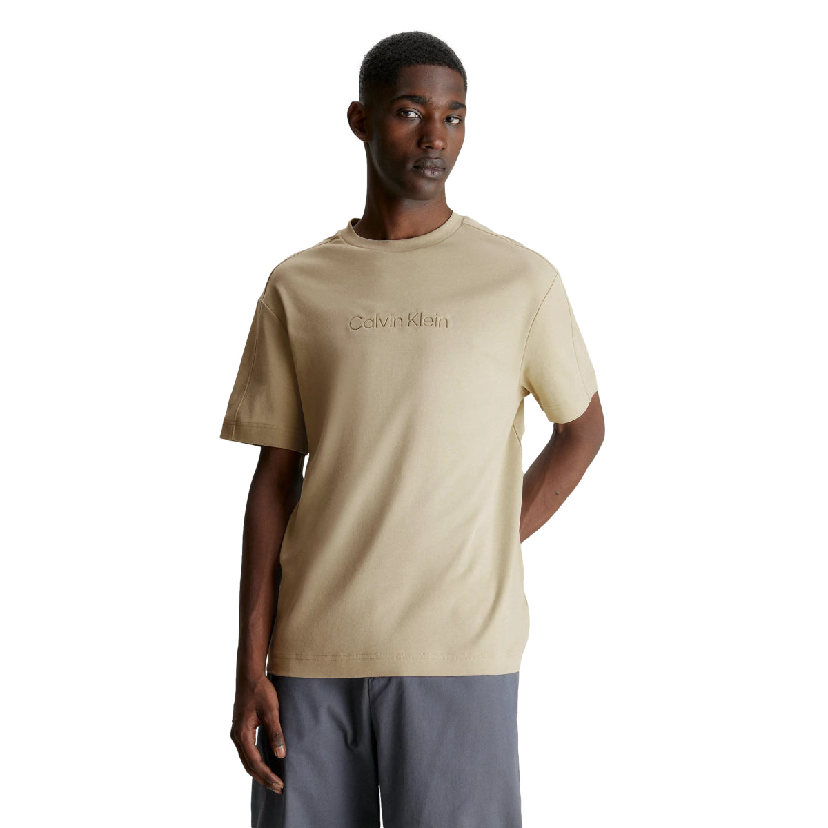 Calvin Klein Debossed Logo T-Shirt LEB Green