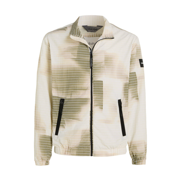 Calvin Klein Diffused Printed Bomber OF5 Icicle/Delta Green