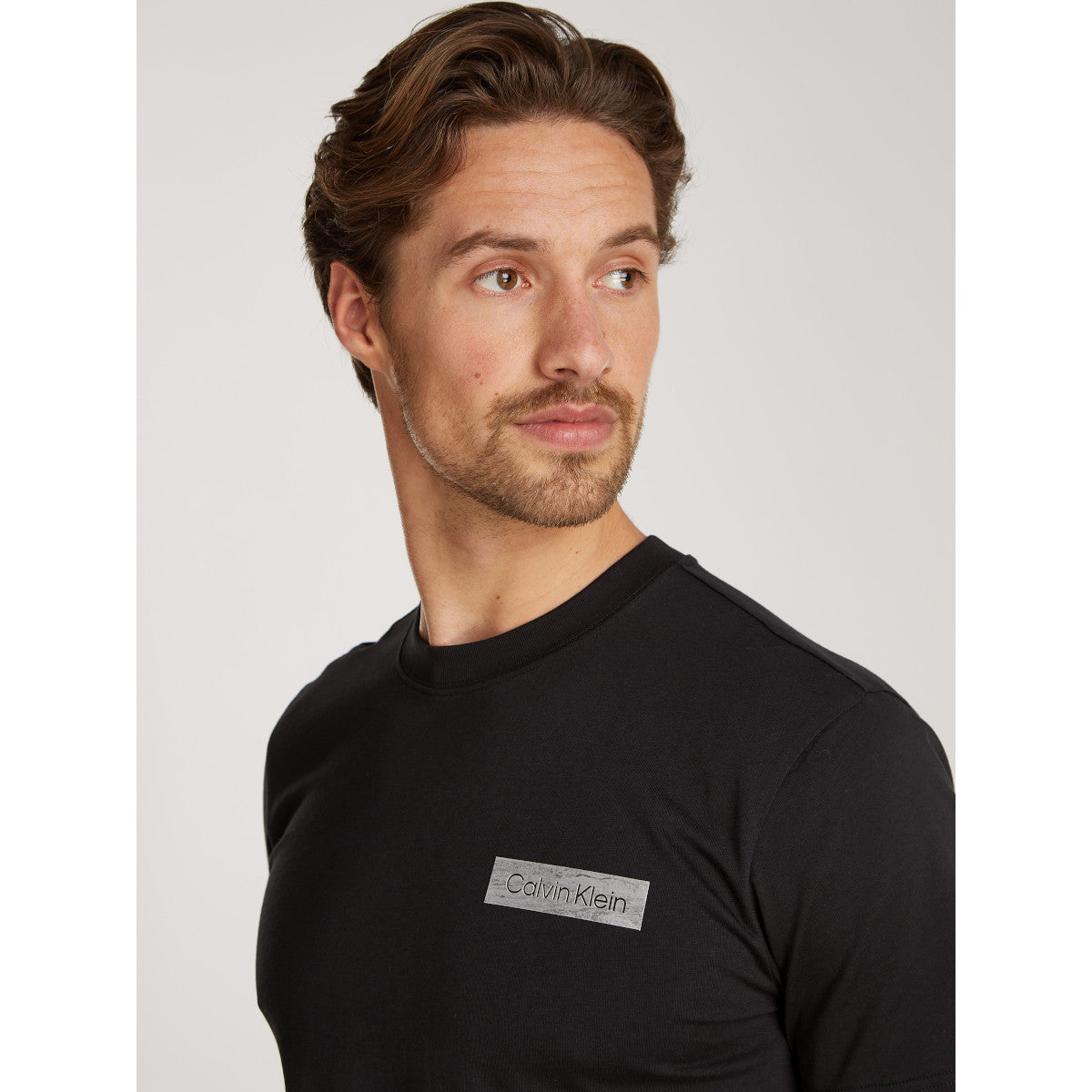 Calvin Klein Raised Concrete Logo T-Shirt BEH Black