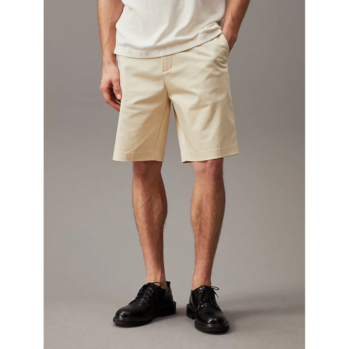 Calvin Klein Sateen Stretch Regular Shorts PEX Seedpearl