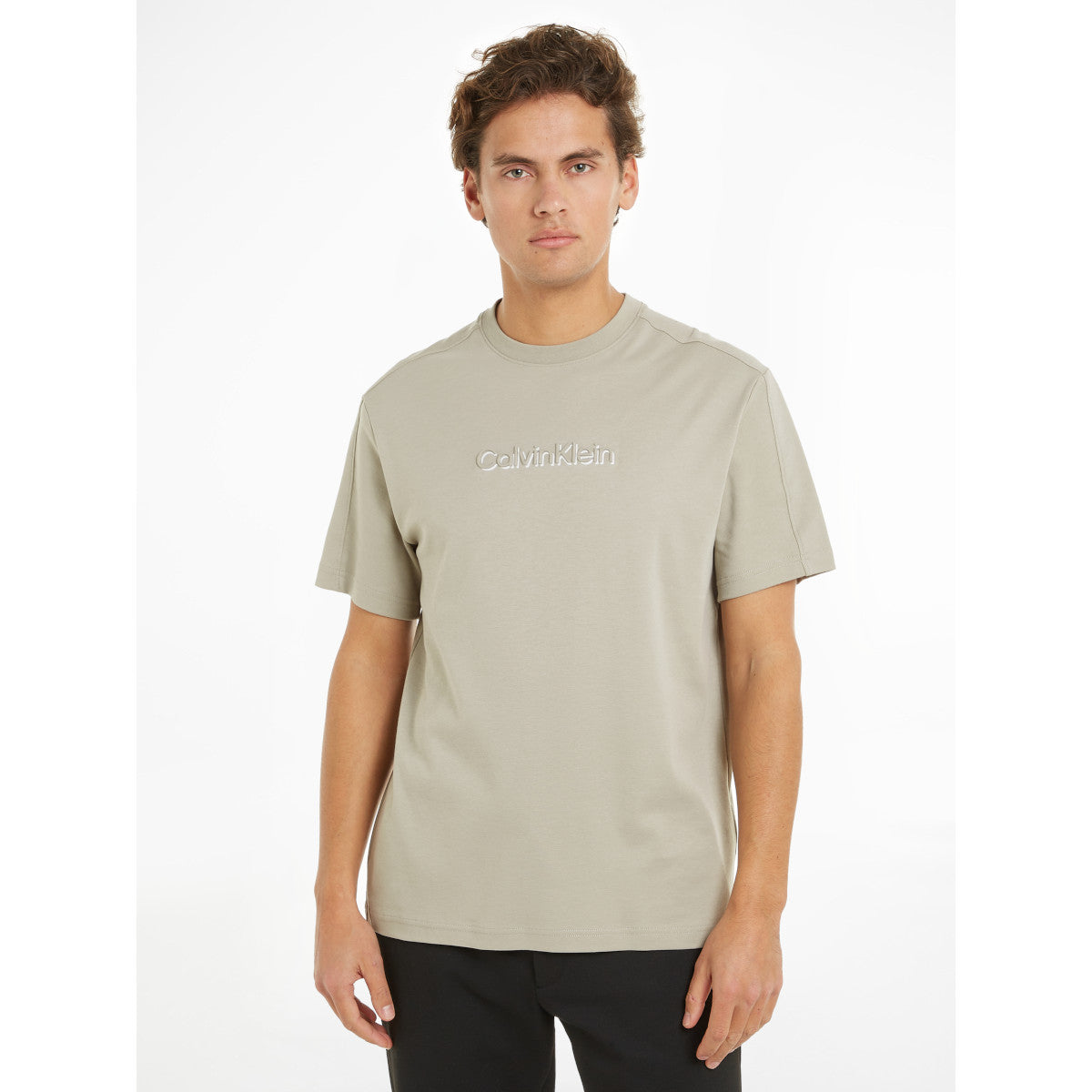 Calvin Klein Shadow Embossed Logo T-Shirt PC7  London Fog