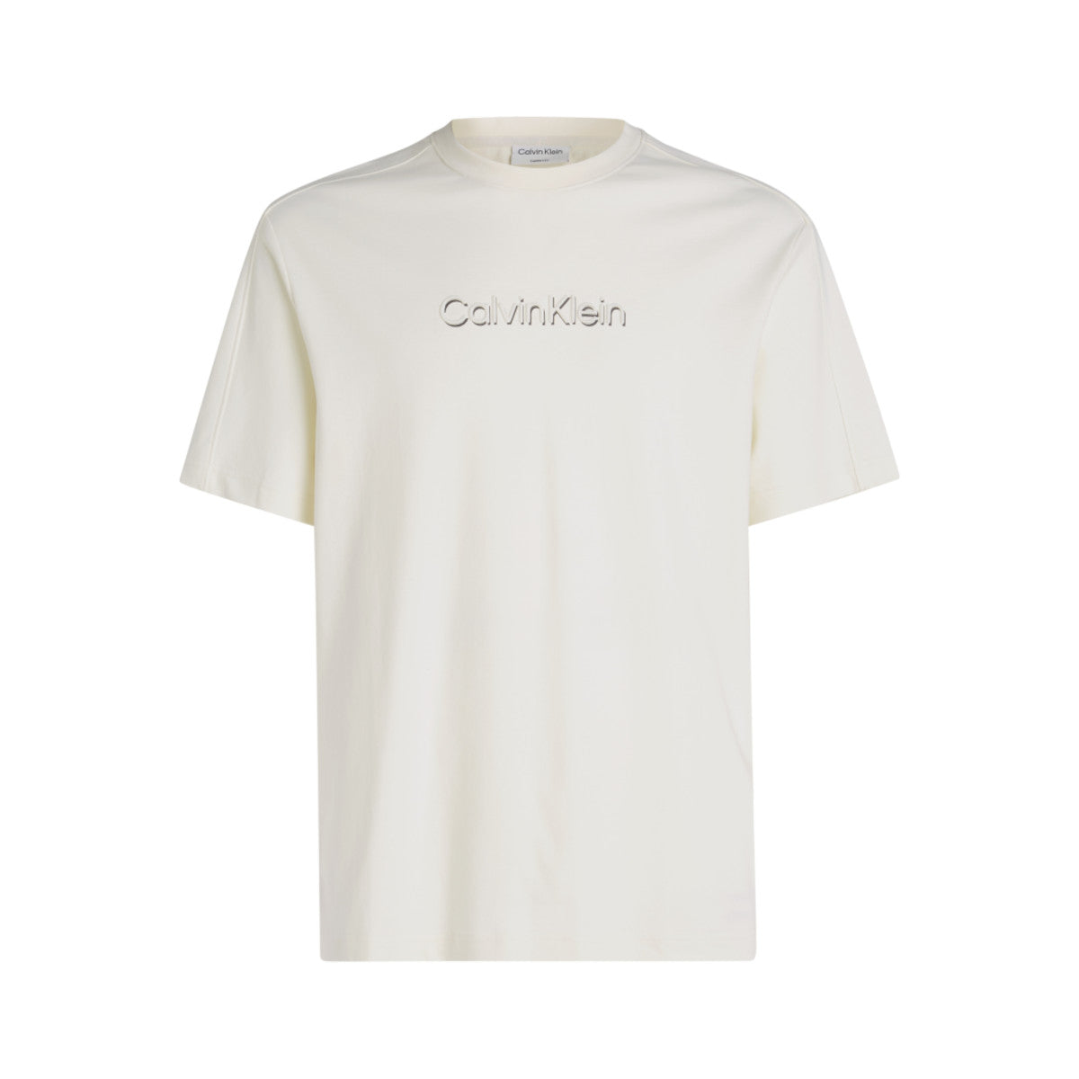 Calvin Klein Shadow Embossed Logo T-Shirt YAT Vanilla Ice