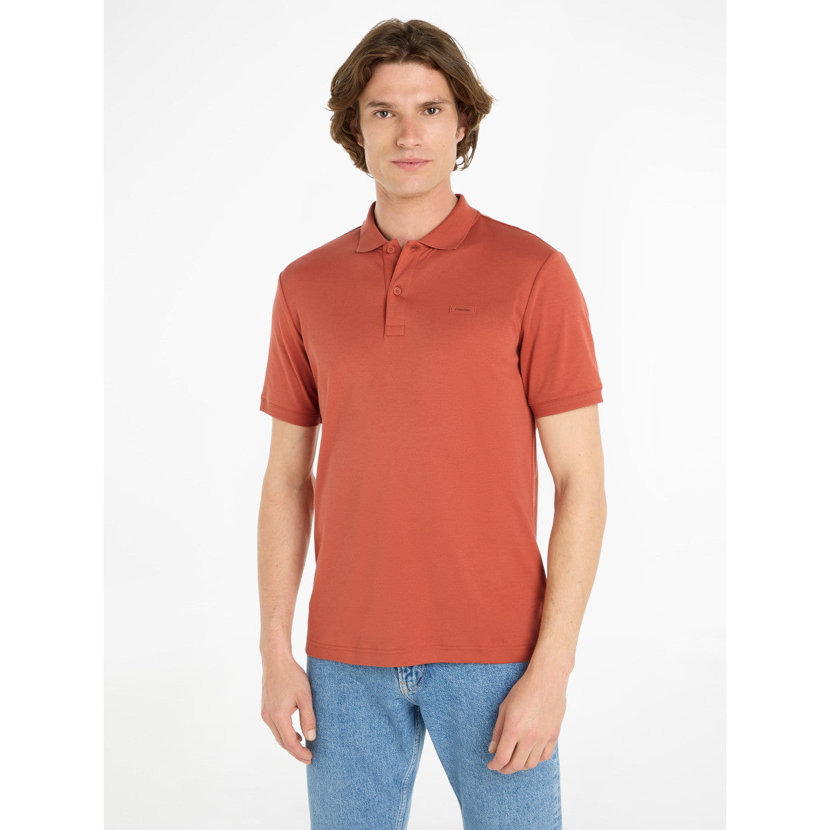 Calvin Klein Slim Fit Polo Shirt S0B Orange