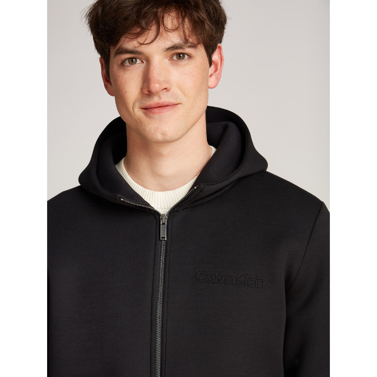 Calvin klein zip through hoodie on sale