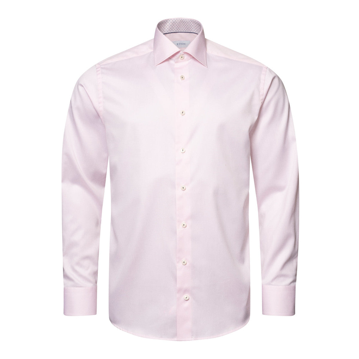Eton Comtemporary Geometric Effect Twill Shirt 80 Pink