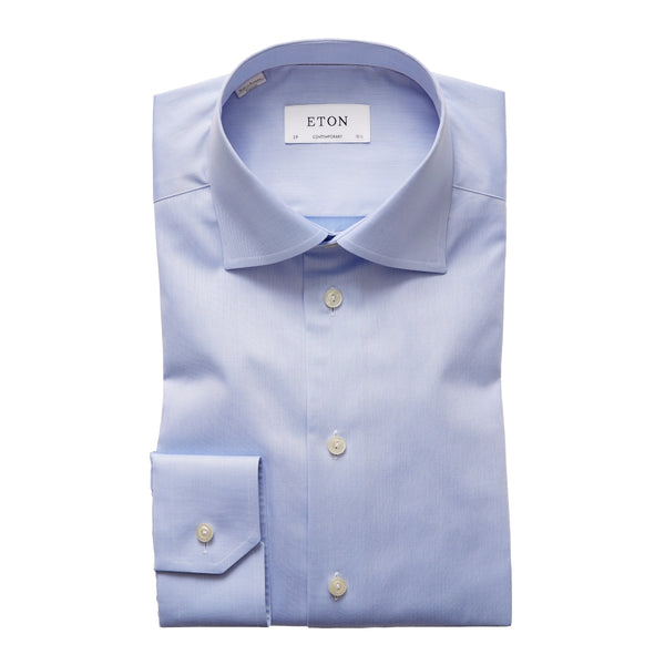 Eton Contemporary Fit Signature Twill Shirt 300079311 21 Light Blue