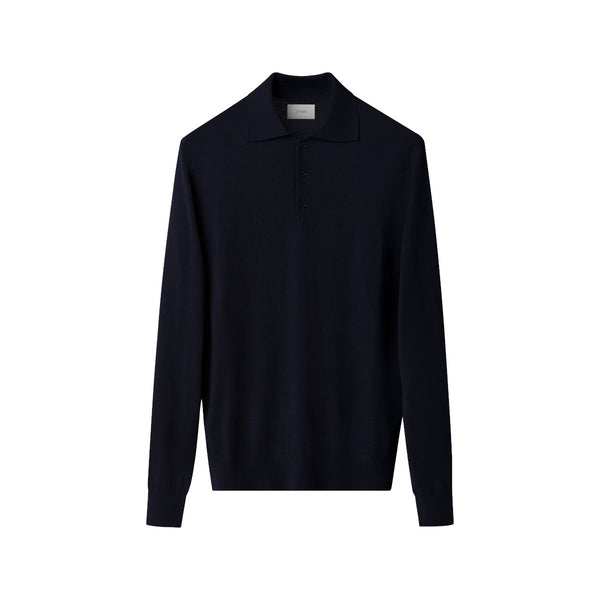 Eton Fine Knit Merino Polo Shirt 28 Navy
