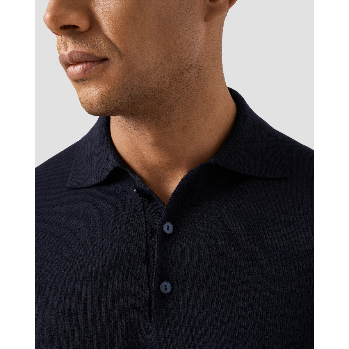 Eton Fine Knit Merino Polo Shirt 28 Navy