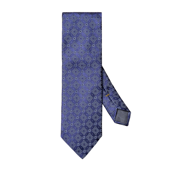 Eton Medallion Pattern Silk Tie 79 Purple
