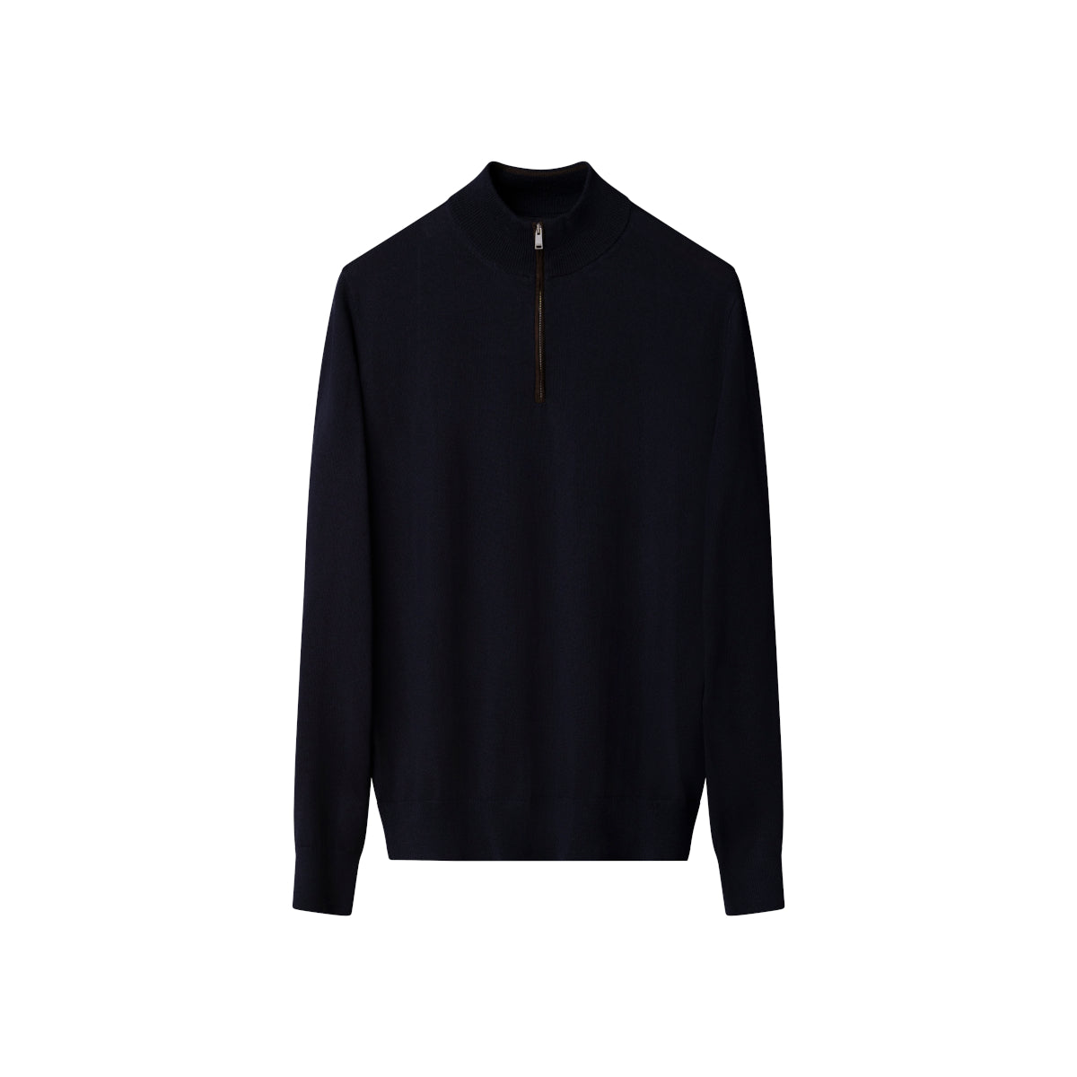 Eton Merino Quarter Zip Knit Sweater 28 Navy