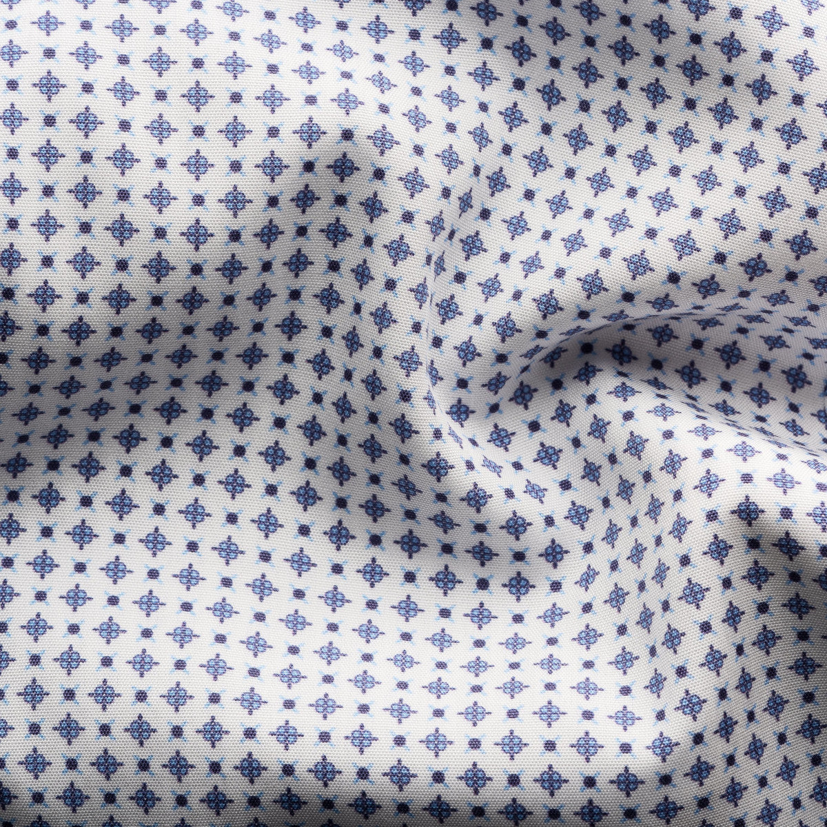Eton Slim Fit Micro Print Poplin Shirt 21 Light Blue