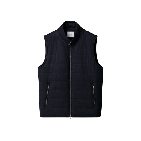Eton Wool Padded Vest 28 Navy