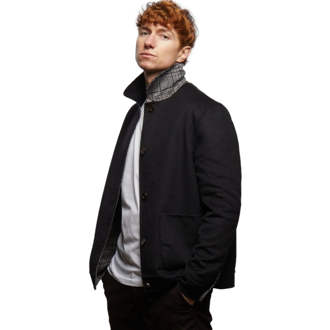 Guards London Scot Overshirt Black Check/Black – Frank Bird