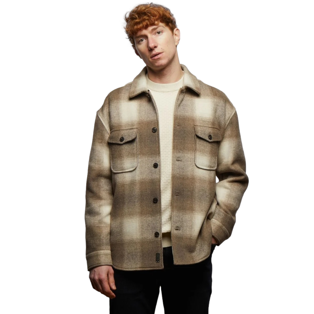 Guards London Welsh Overshirt Stone Check