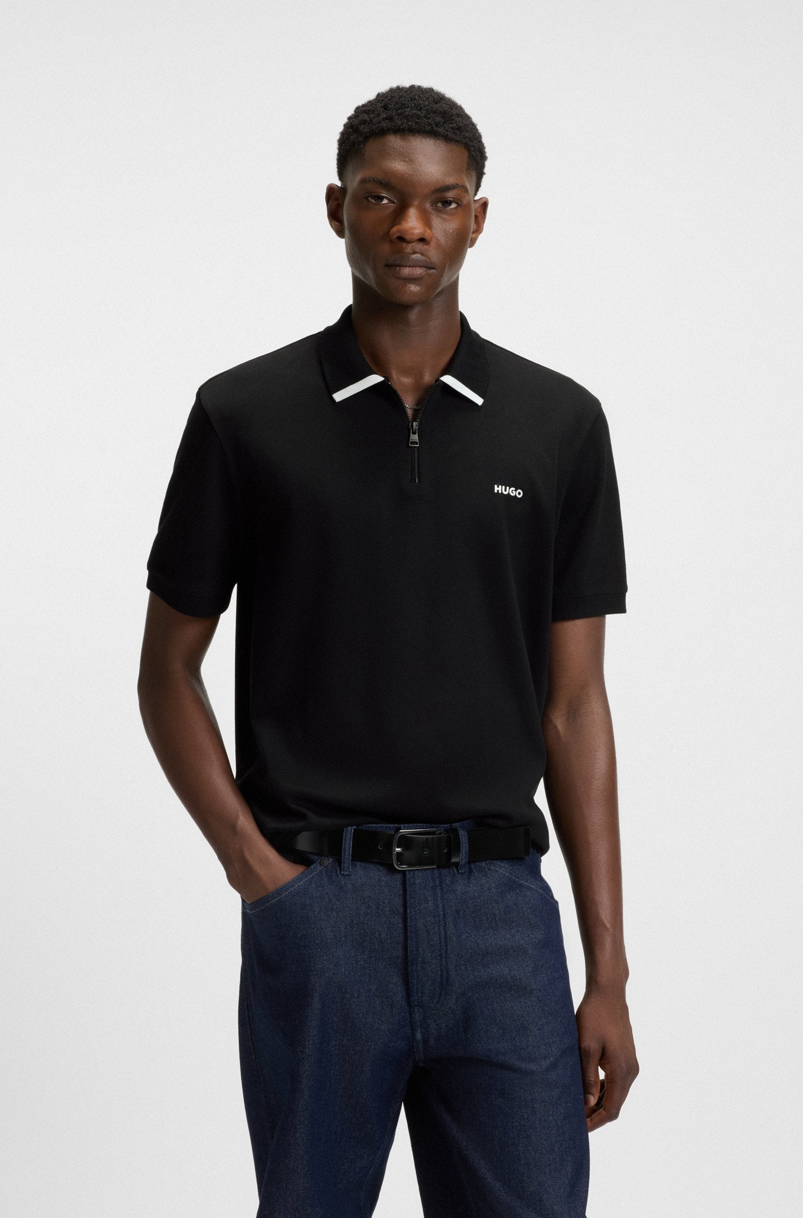 HUGO Dalomino Polo Shirt 001 Black