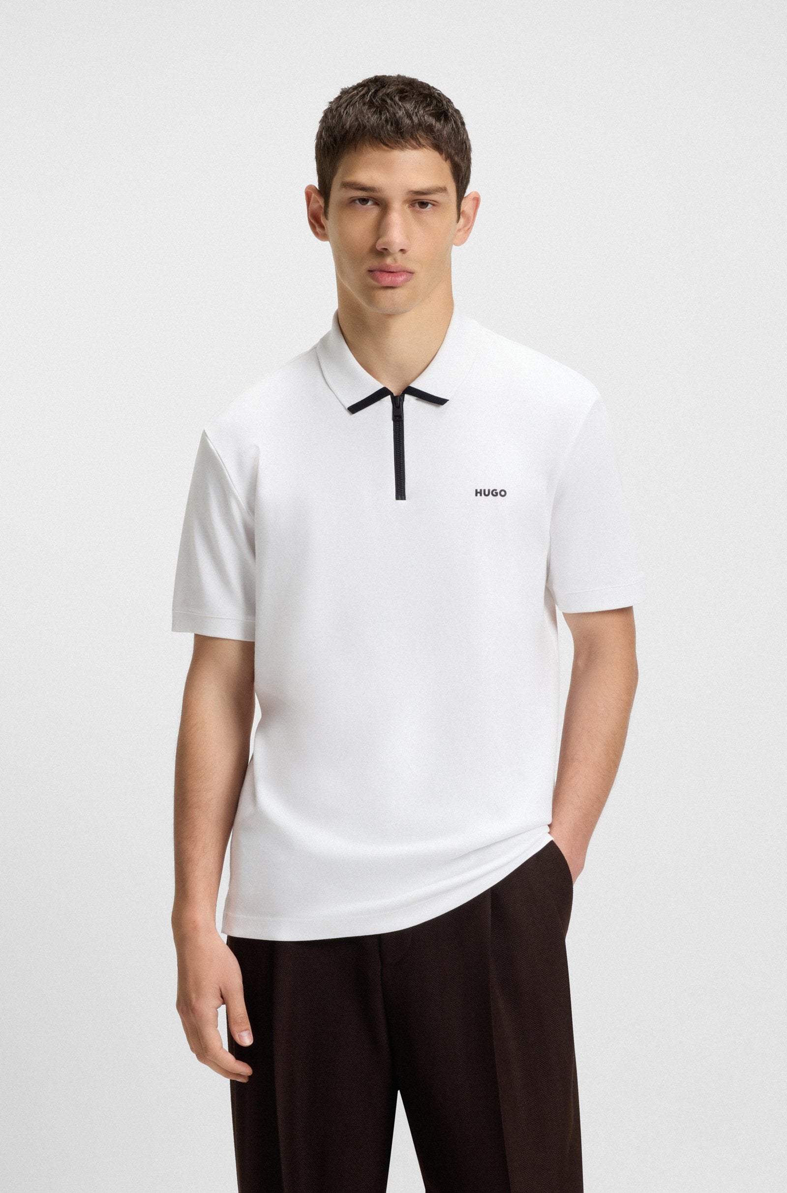 HUGO Dalomino Polo Shirt 100 White