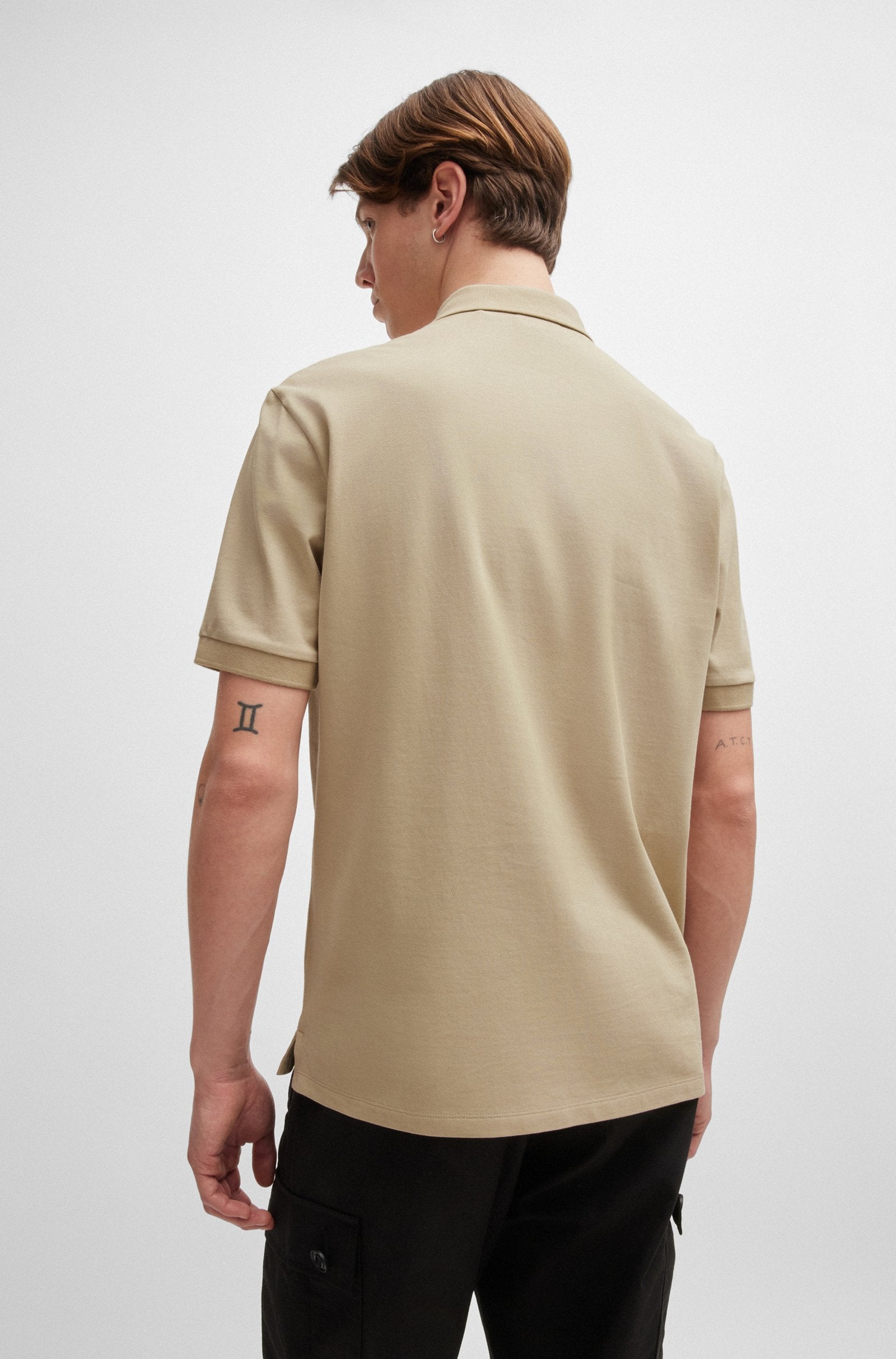 HUGO Dereso_Gel Polo Shirt 10266059 281 Open Beige