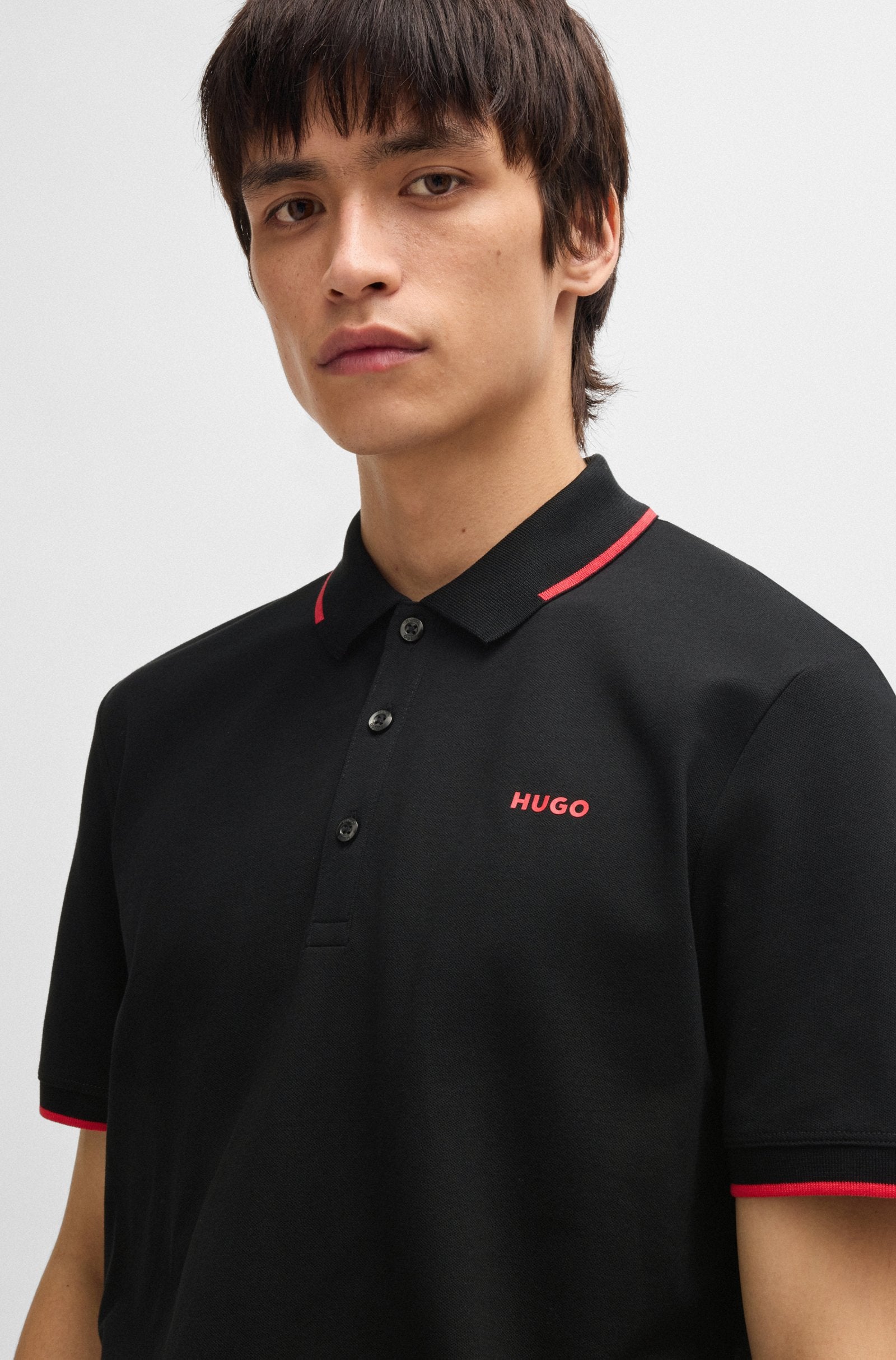 HUGO Dinoso222 Polo Shirt S2-24 001 Black