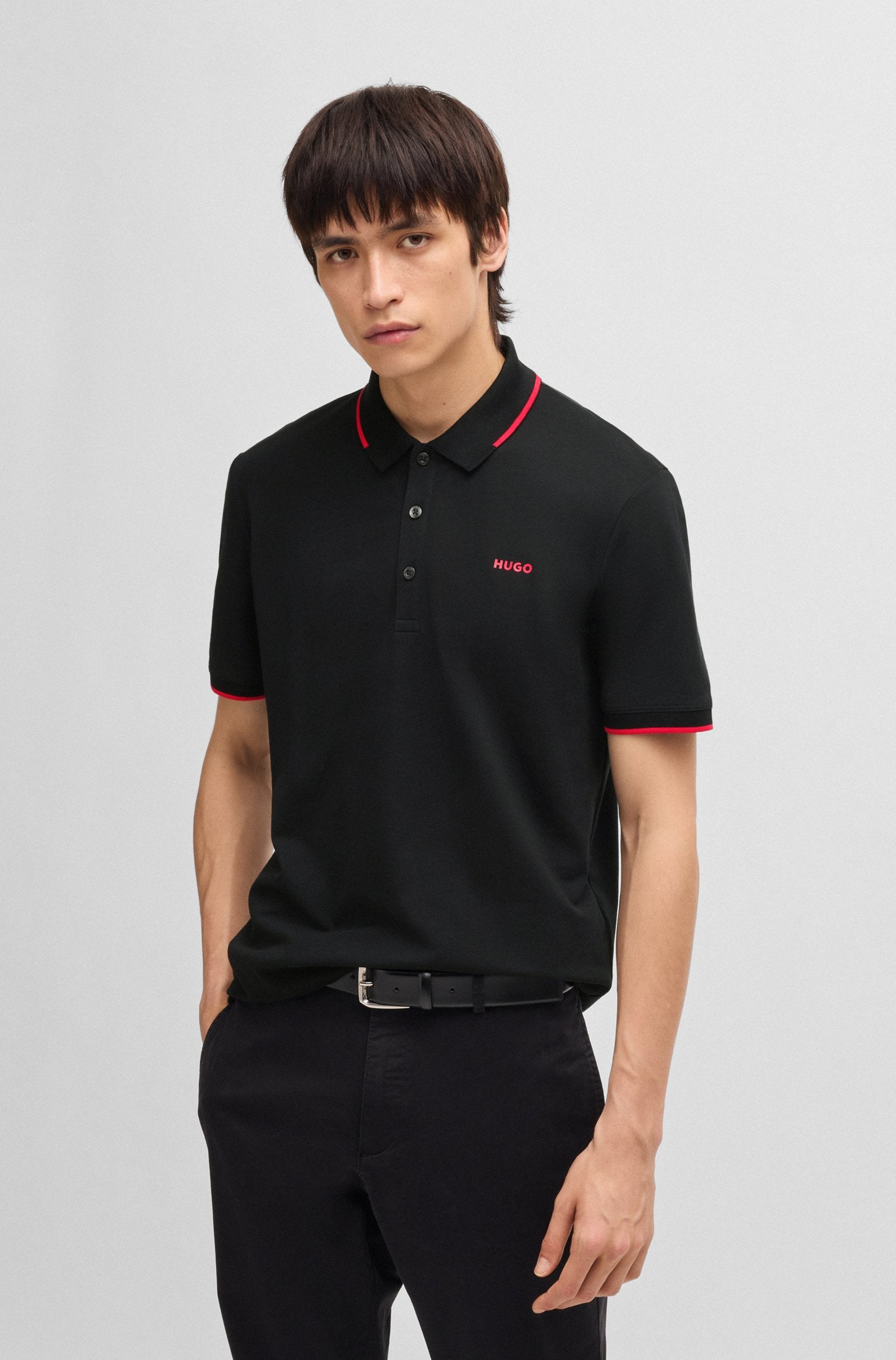 HUGO Dinoso222 Polo Shirt S2-24 001 Black