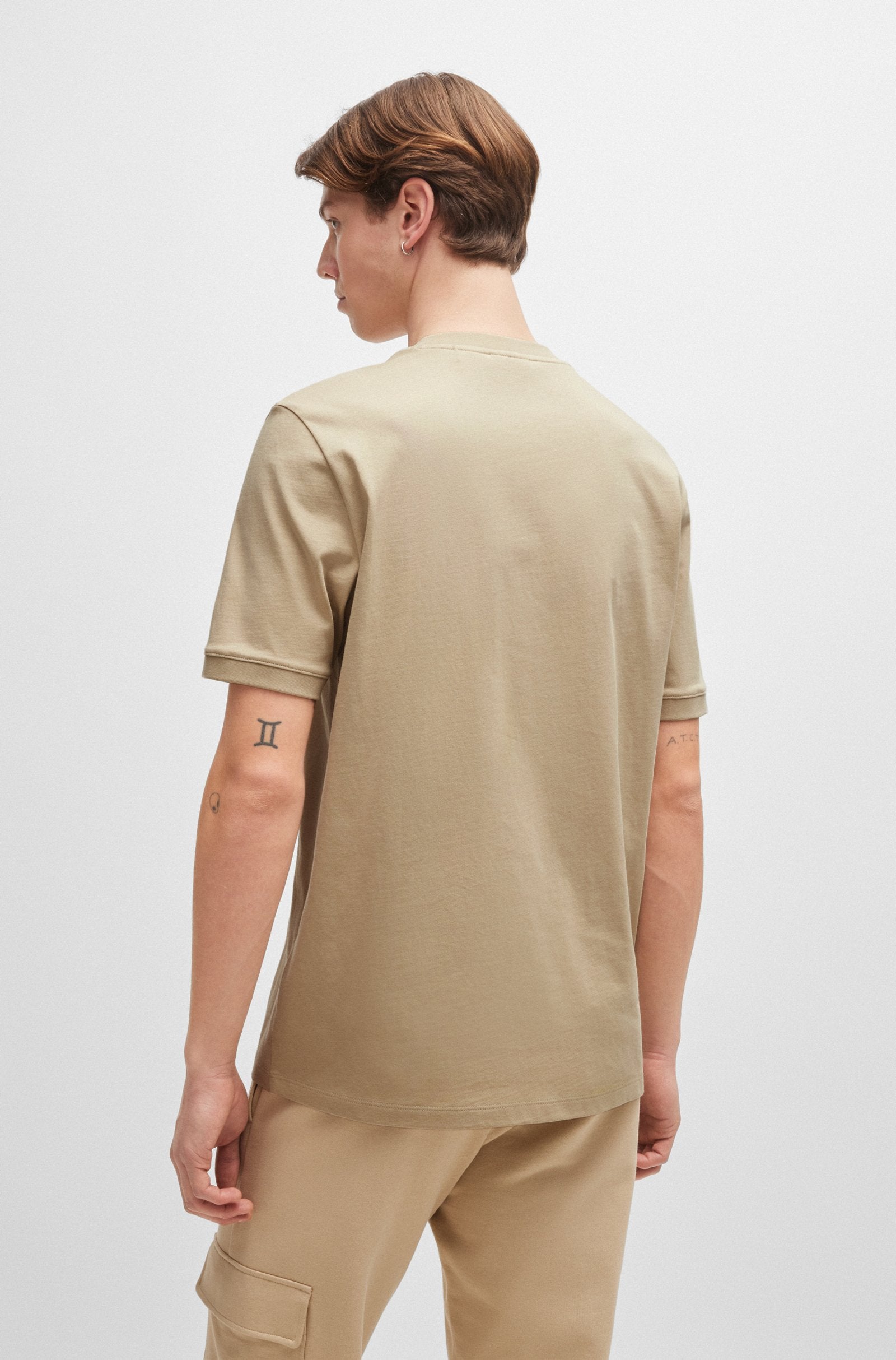 HUGO Diragolino_Gel T-Shirt 10266060 281 Open Beige