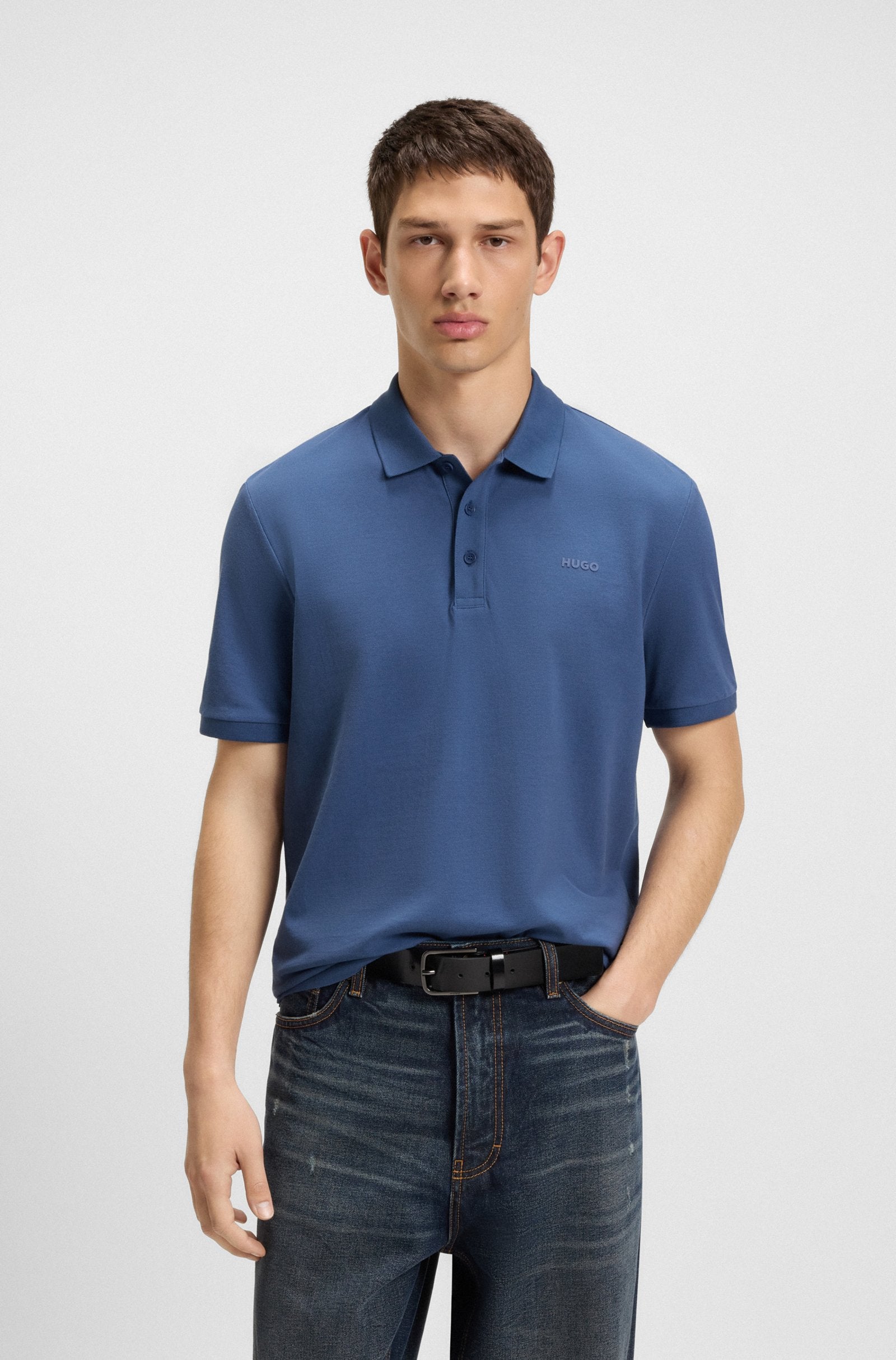 HUGO Donos222 Polo Shirt 427 Medium Blue