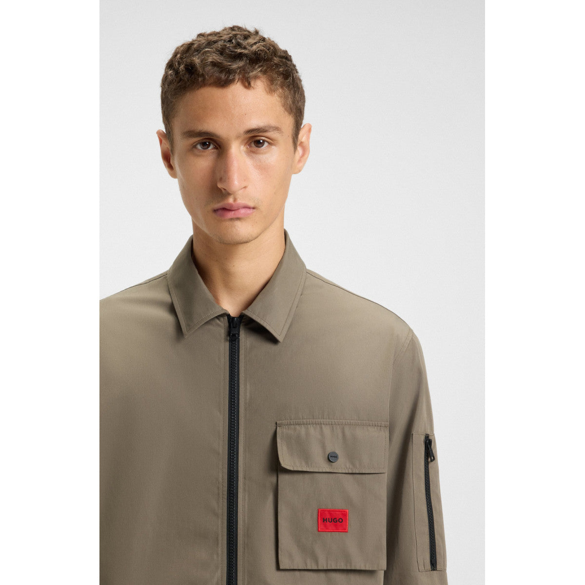 HUGO Emmond Overshirt 032 Medium Grey