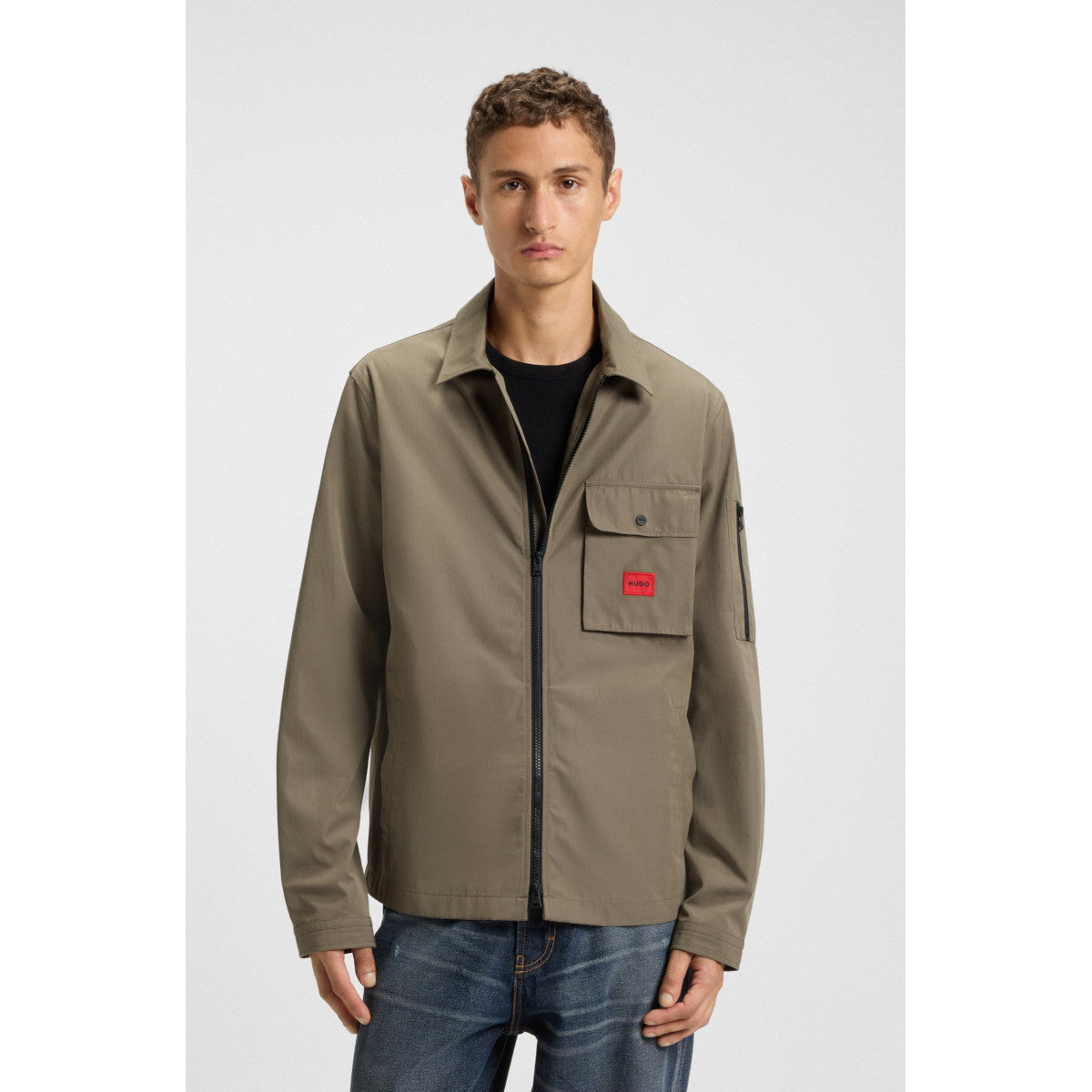 HUGO Emmond Overshirt 032 Medium Grey