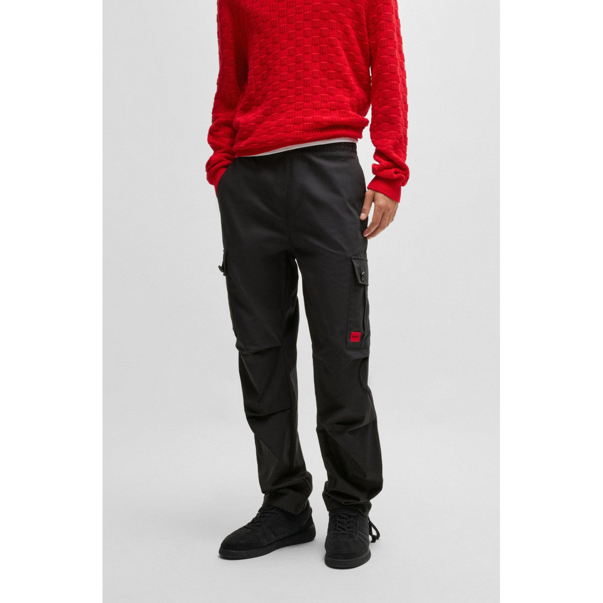 HUGO Garlo233 Cargo Trousers 001 Black