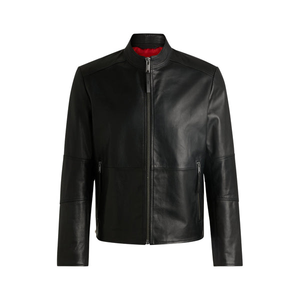 HUGO Lokis-3 Leather Jacket 001 Black