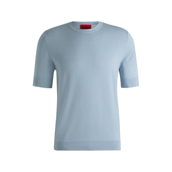 HUGO San Carl-CV Sweater 483 Open Blue