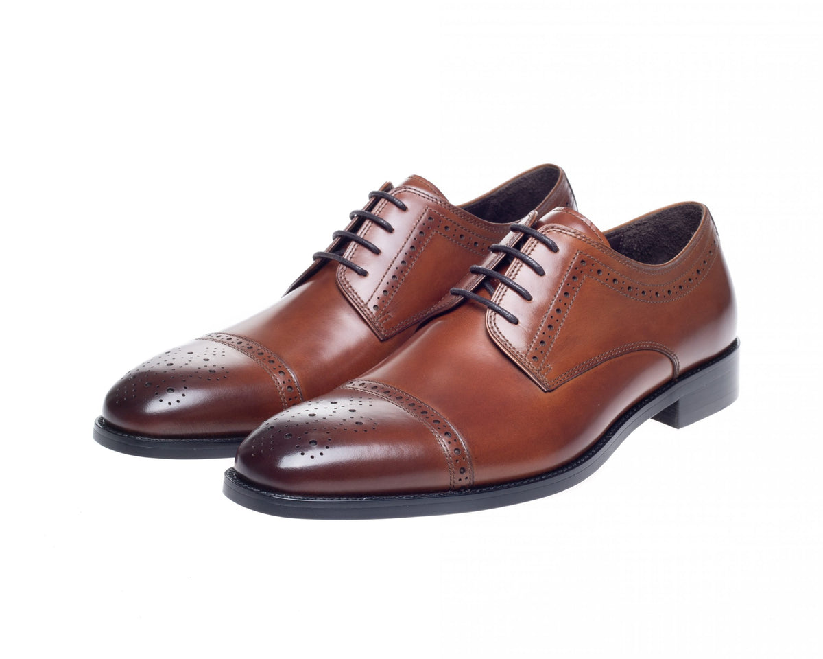 John White Lucan Semi Brogue Shoe Tan – Frank Bird