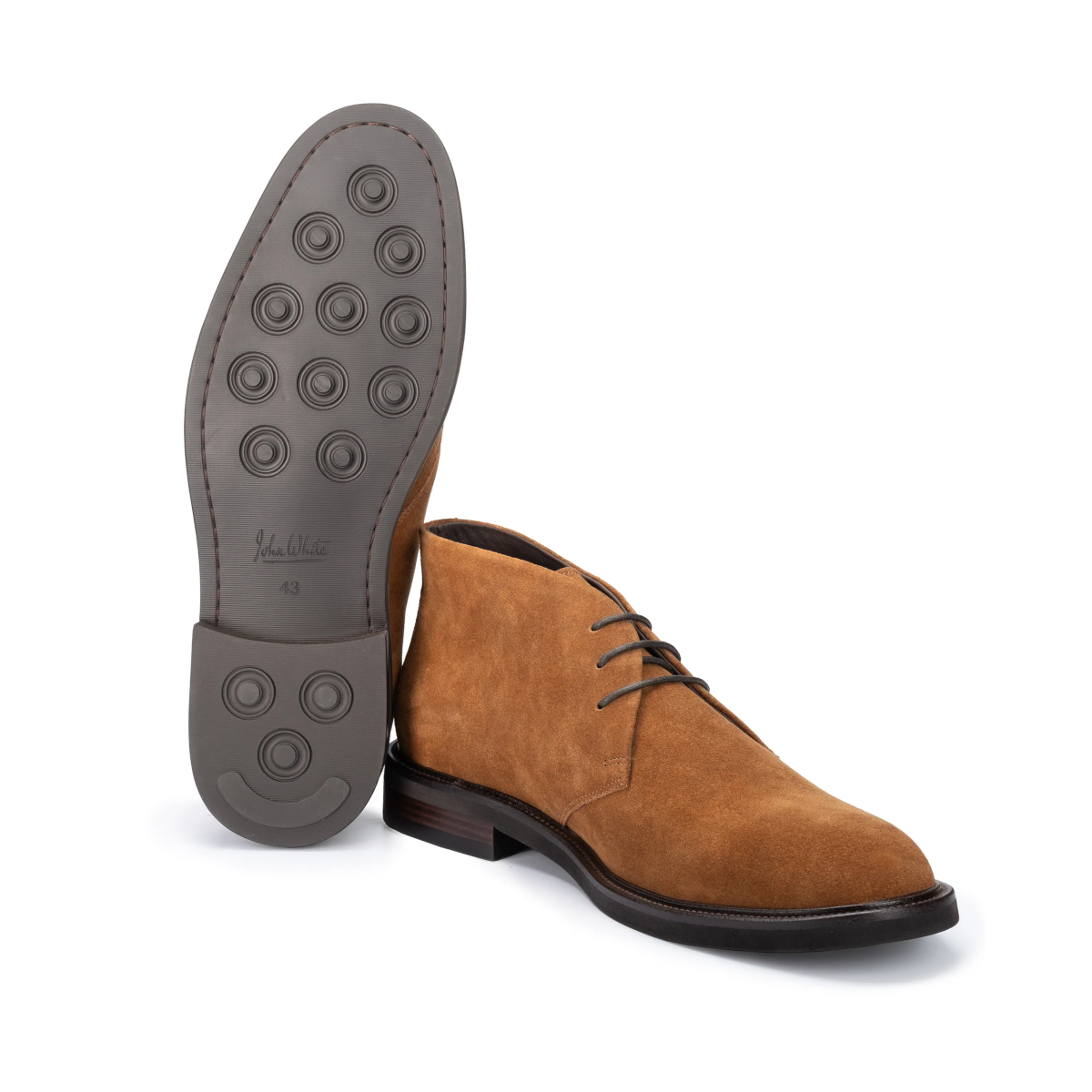 John White Wessex Suede Chukka Boot Cognac