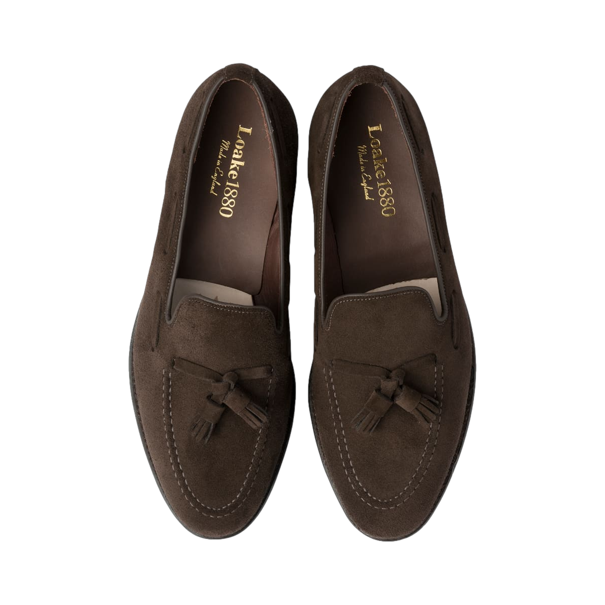 Loake Russel Tassle Loafer Choc Brown Suede