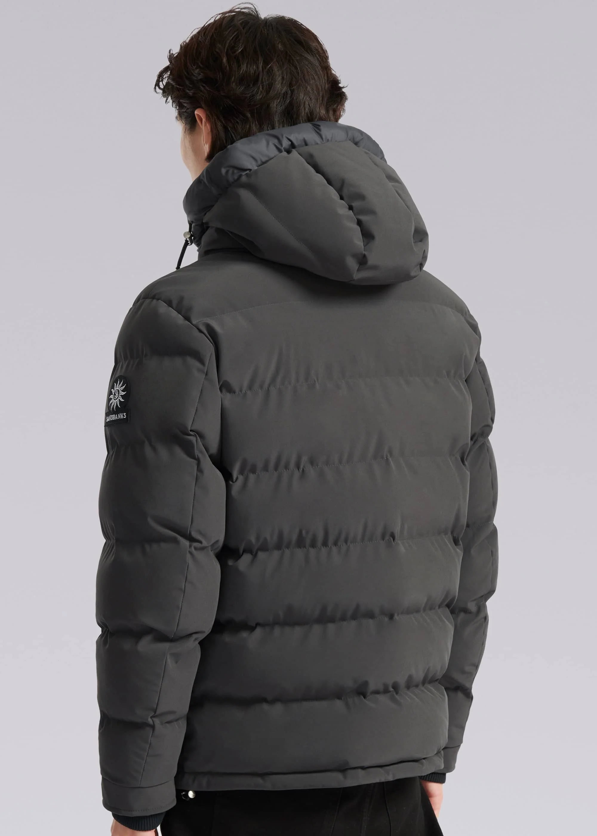 Sandbanks Banks Puffer Jacket A1-24 Charcoal