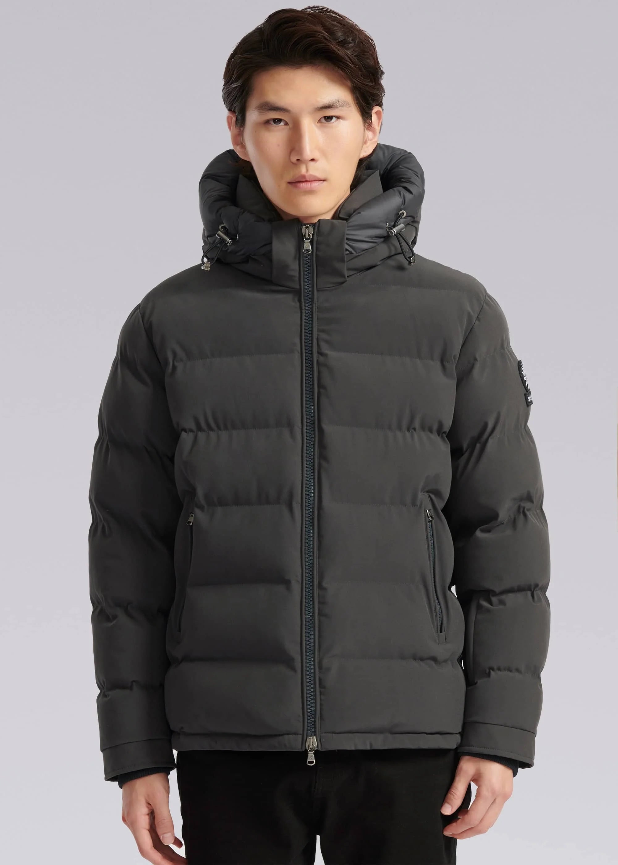 Sandbanks Banks Puffer Jacket A1-24 Charcoal